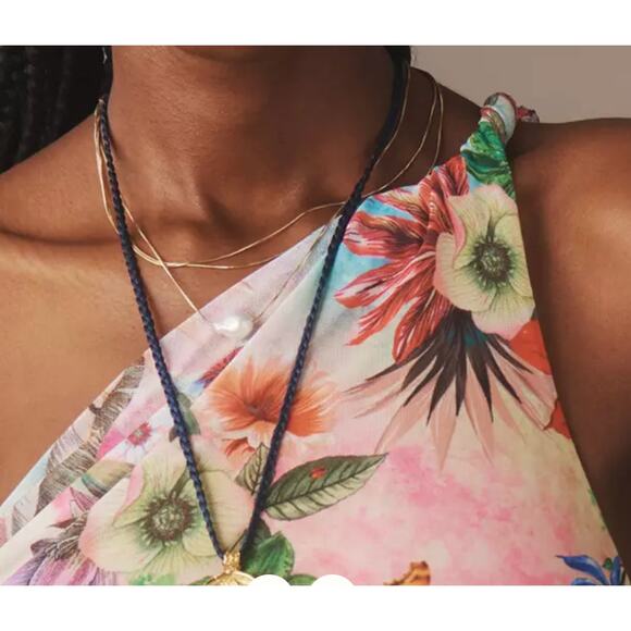 AFRM Zakia One-Shoulder Top, Tropical Butterfly Print | Womens XL, NWT - Picture 4 of 5